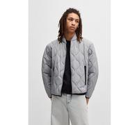 HUGO Chaqueta guateada repelente al agua con insignia de logo - StyleBoho2421, 50510242 Gris claro XS