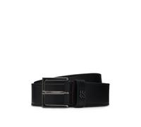 HUGO Cinturón de piel con logo apilado en la trabilla y herrajes de bronce industrial - StyleGiove-HU-GO-StG_Sz35, 50537026 Negro 95