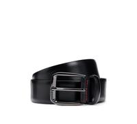 HUGO Cinturón de piel italiana con hebilla de la marca - StyleGiuel_Sz35, 50522498 Negro 95