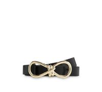 HUGO Cinturón de piel italiana con hebilla en forma de lazo en tono dorado - StyleVita_Sz15, 50554103 Negro 75