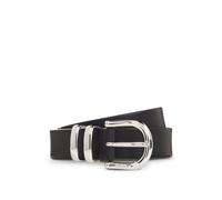 HUGO Cinturón de piel italiana con trabilla doble - StyleNora-MLoop_Sz30, 50542498 Negro 95