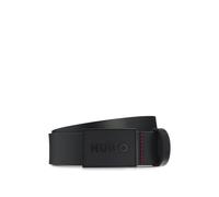 HUGO Cinturón de piel italiana - StyleGethon_Sz35, 50548359 Negro 100