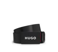 HUGO Cinturón de piel mate con hebilla con placa y detalle de la marca - StyleGilao-Z_Sz35, 50536879 Negro 85