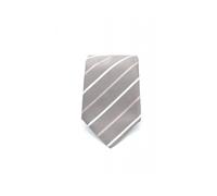 Hugo- Corbata con rayas diagonales en mezcla de seda- Accessories- Hombre- Gris- ONE SIZE- Corbata con rayas diagonales en mezcla de seda