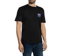 HUGO de los hombres Camiseta con el logotipo del pecho de Dapusi, Negro