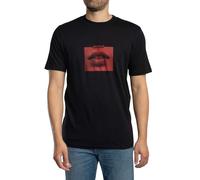 HUGO de los hombres Camiseta gráfica Deterni Lips, Negro