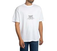 HUGO de los hombres Camiseta gráfica extragrande con espalda de Duarms, Blanco