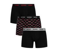HUGO de los hombres Pack de 3 calzoncillos boxer, Negro