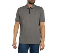 HUGO Polo de piqué de algodón con logo en contraste - StyleDalomino, 50511721 Gris oscuro M