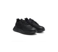 HUGO Deportivas con contrafuerte con logo y tejido con efecto lona - StyleLeon_Runn_cvpu_N, 50536960 Negro 46