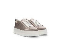 HUGO Deportivas con plataforma y empeines de efecto satinado - StyleLyssa_Tenn_st, 50552651 Beige claro 39