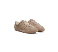 HUGO Deportivas de ante con logo apilado - StyleMystie_Lowp_sd, 50563530 Marrón claro 37