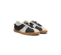 HUGO Deportivas de caña baja con ribetes de ante - StyleSerenata_Tenn_nyalsd, 50569315 Negro / Blanco 35