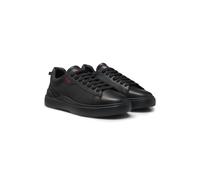 HUGO Deportivas de piel con suela tipo cupsole y detalles de logo en rojo - StyleBlake_Tenn_lt_N, 50499261 Negro 42