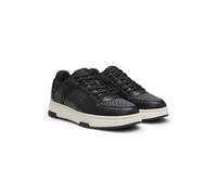 HUGO Deportivas de piel sintética con detalle de monograma - StyleYarrow_tenn_mepulg, 50548544 Negro 44
