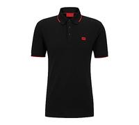 HUGO Deresino232 - Polo para Hombre de piqué de algodón con Logotipo Rojo, Negro1, XXL