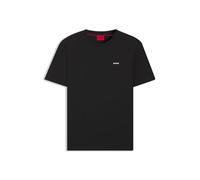 HUGO Camiseta 'Dero' negro / blanco XXL negro / blanco