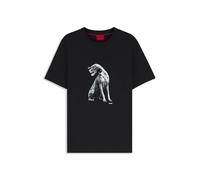 HUGO Didug - Camiseta de algodón para hombre, diseño de perro, color negro002 XXL