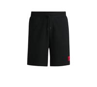 HUGO Pantalones cortos Diz222 felpa de algodón etiqueta logo roja Negro L para hombre