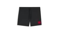 HUGO Shorts de baño DOMINICA secado rápido etiqueta con logo rojo Negro XL