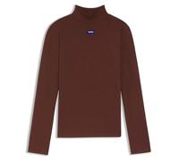 HUGO Top de algodón elástico con logo azul - StyleEasy Longsleeve_B, 50525318 Marrón XL