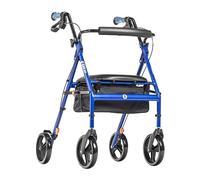 Hugo Elite Rollator Walker with Seat, Backrest and Saddle Bag, Blue by Hugo Mobility