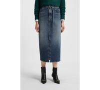 HUGO Falda de denim azul con abertura delantera y cierre de mosquetón - StyleGatje_3, 50550747 Azul XS