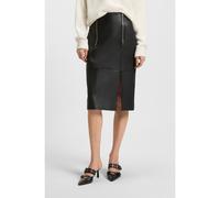 HUGO Falda lápiz de piel con dos cremalleras en la parte delantera - StyleLeomira, 50542308 Negro L