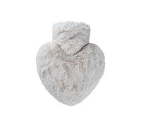 Hugo Frosch - Bolsa de agua caliente, diseño de corazón con funda de peluche, color gris