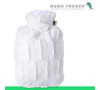 Hugo Frosch Bolsa de Agua Caliente Klassik Tierfelloptik Blanco Made en Alemania