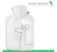 Hugo Frosch Botella Caliente Clásico Doublefleece Blanco Jirafa Made en Alemania