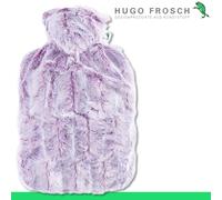Hugo Frosch Botella Caliente Klassik Tierfelloptik Plata Púrpura Hecho En Alemán