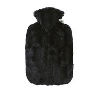 Hugo Frosch - Botella de Agua Caliente con Funda de Piel sintética y Forro Interior, Color Negro, Talla única