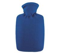HUGO FROSCH Classic Plain Fleece Cover Bolsa de Agua Caliente con Funda de Forro Polar, Azul, Talla única