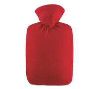 HUGO FROSCH Funda clásica Botella de Agua Caliente con Cubierta de Forro Polar Liso, Lana, Rojo, Talla única