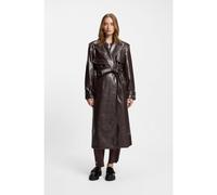 HUGO Gabardina larga relaxed fit de piel sintética - StyleMalitte-1, 50542286 Marrón oscuro 38