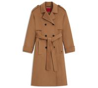 HUGO Gabardina relaxed fit con remache de logo apilado - StyleMarleni-1_DF, 50546735 Beige 38