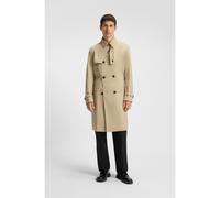 HUGO Gabardina repelente al agua con cinturón con hebilla - StyleMaluks2511, 50535072 Beige 90