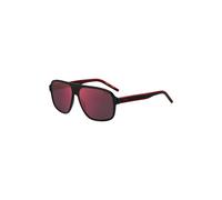 HUGO Gafas de sol de acetato negro con lentes de tono rojo - StyleHG 1296/SOIT60AO, 58127138 Negro pcs.