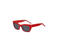HUGO Gafas de sol de acetato rojo con patillas diseñadas a capas - StyleHG 1301/S92Y54IR, 58127139 Rojo pcs.