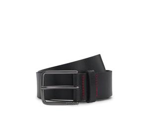 HUGO Gerik-Lam_sz35 10245771 01 Cinturón, Negro, 80 cm Hombres