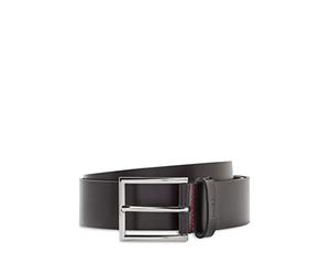 HUGO Giaspo Sz40 - Cinturón de piel para hombre con hebilla de efecto plateado, Gris claro/pastel 55, 110 cm