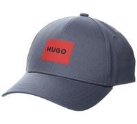 Hugo Gorra de algodón con Logotipo Cuadrado para Hombre, Azul Amalfi, Talla única