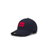 HUGO Gorra en sarga de algodón con etiqueta con logo roja - StyleMen-X 581-RL, 50492745 Azul oscuro pcs.