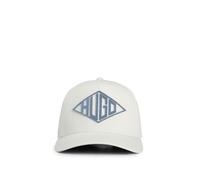 HUGO Gorra Marsel-Geo de sarga de algodón con logotipo geométrico, Natural102., Talla única