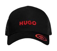 HUGO Gorra Marsel-Trucker para hombre de sarga de algodón con inserciones de malla, 002negro, Talla única