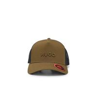 HUGO Gorra Marsel-Trucker para hombre de sarga de algodón con inserciones de malla, 355Open Green, Talla única