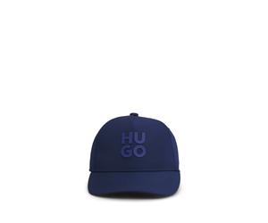 HUGO Gorra para niños en tejido arrugado con logo apilado - StyleG00314/84N52, G00314 Azul oscuro 58