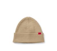 HUGO Gorro de punto de lana virgen con etiqueta con logo - StyleXola, 50524570 Beige pcs.