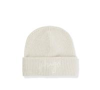 HUGO Gorro de punto en canalé con logo caligrafiado - StyleSocialy_Hat, 50524104 Natural pcs.